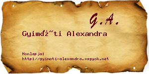 Gyimóti Alexandra névjegykártya