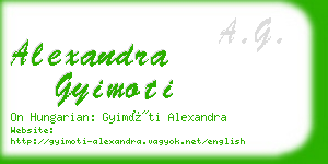 alexandra gyimoti business card